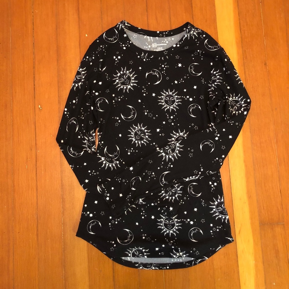 Celestial print long sleeve t-shirt